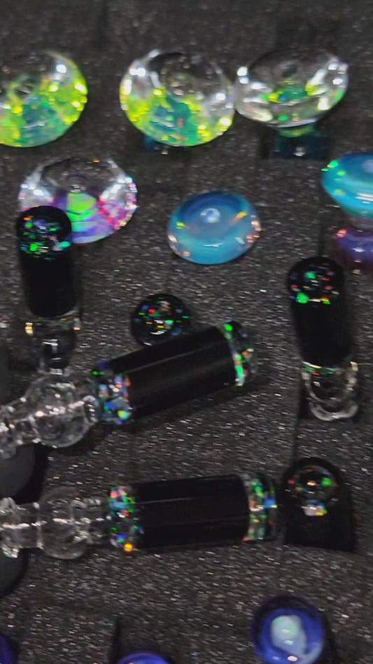 Black, Crushed opal, UV nunchuck